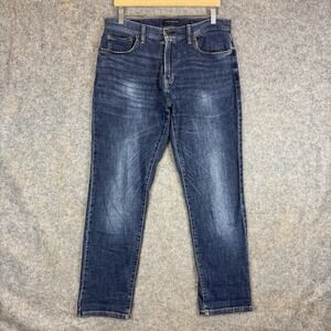 Lucky Brand Jeans Mens 32x32 Blue 121 Slim Straight Whiskered Cotton Denim